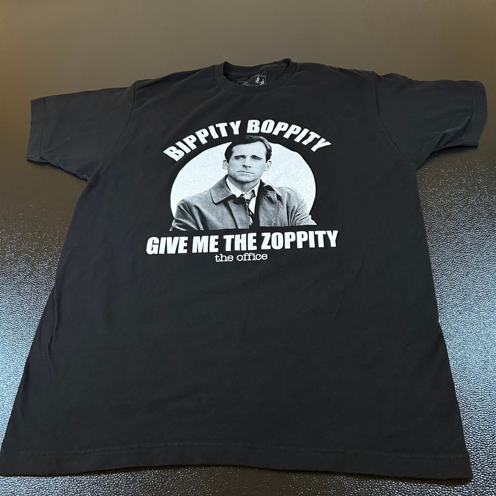 The Office TV Show T-Shirt Michael Scott Bippity Boppity Graphic Tee Adult Large